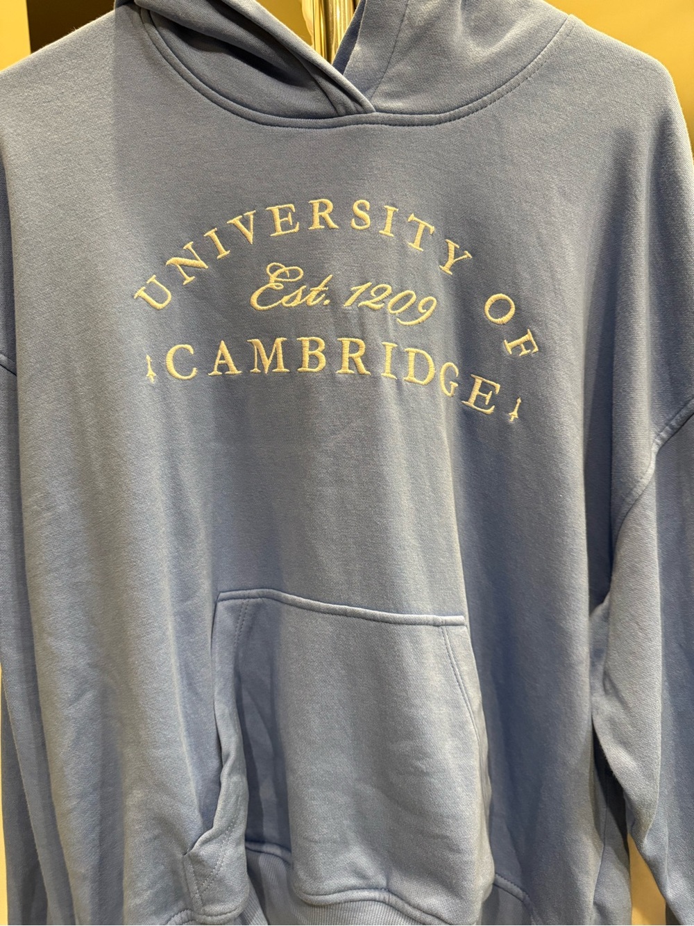 University of Cambridge Blue Hooded Sweatshirt